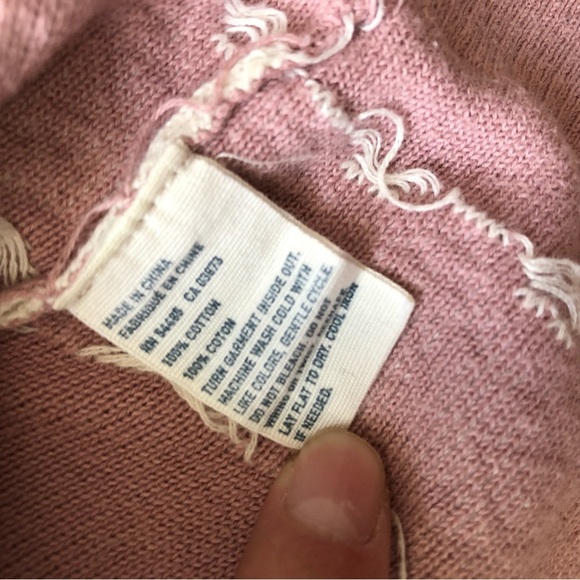 American Eagle Outfitters Dusty Pink Lace Detail Sweater - Picture 6 of 11